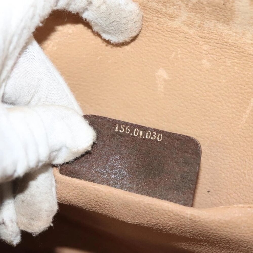 GUCCI GG Supreme Web Sherry Line Bag PVC Beige Gold 156 01 030 Auth BA4458 - Picture 15 of 16